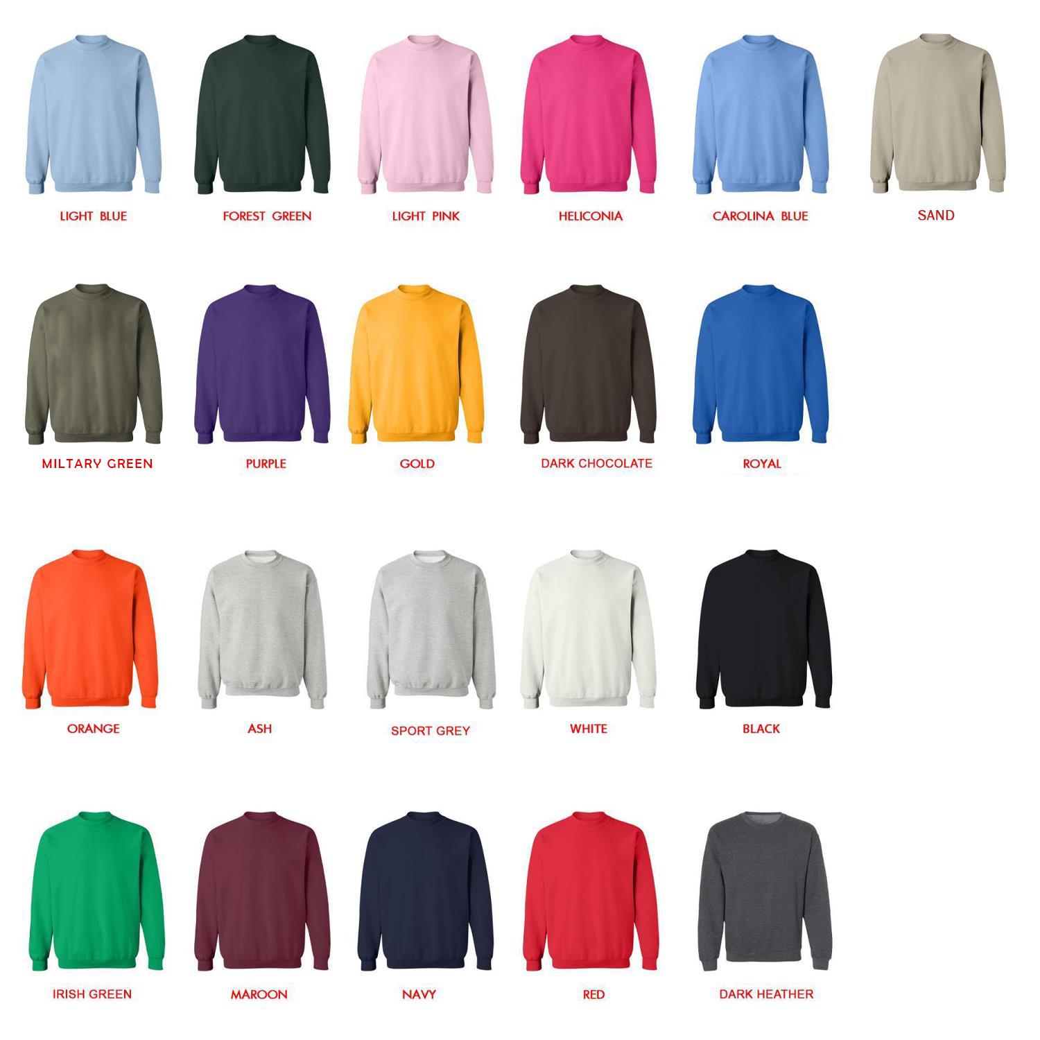sweatshirt color chart - Godzilla Merch