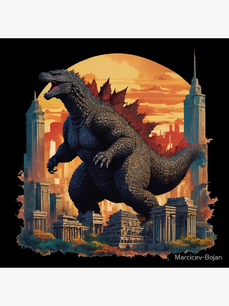 Godzilla City Rampage Urban Kaiju Throw Pillow - Image 2