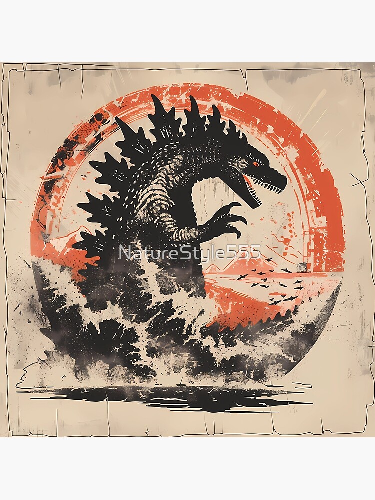 Pop Monster Culture Clash Kaiju Art Throw Pillow - Image 2