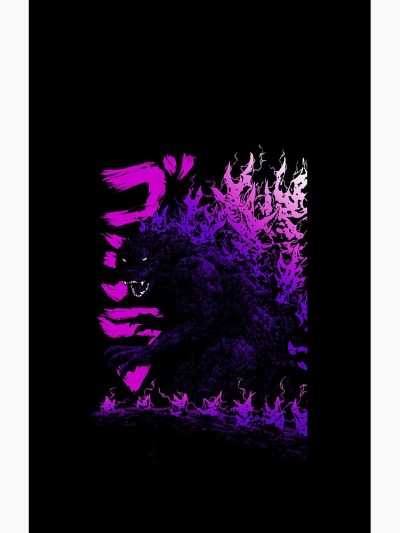 Alternative view of Gojira Millennium Godzilla 2000 Shin Black Light Shower Curtain