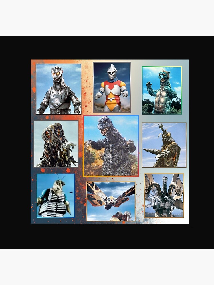 Godzilla Friends And Foes Retro Vintage Kaiju Tapestry - Image 2