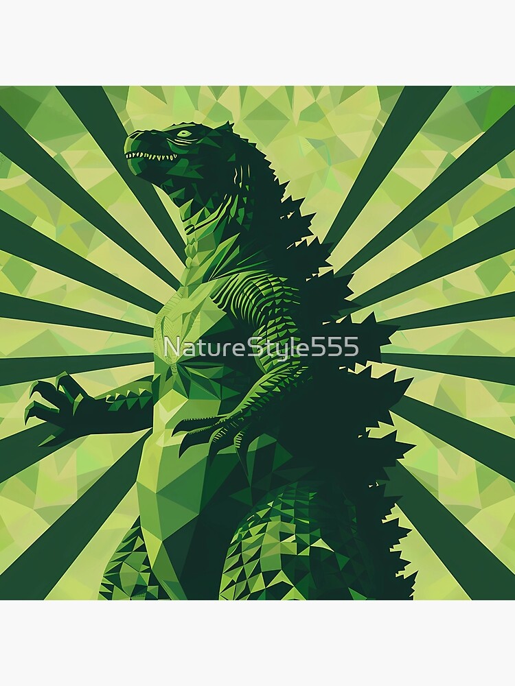 Greenzilla Eco Retro Kaiju Sustainable Tapestry - Image 2