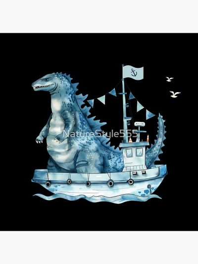 Alternative view of Kaiju Fishing Seaside Fun Monster Scene Tapestry