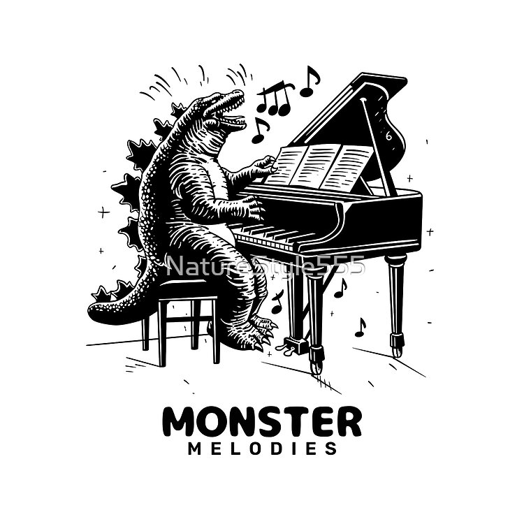 Monster Melodies Cute Kaiju Music Theme Tote Bag - Image 2