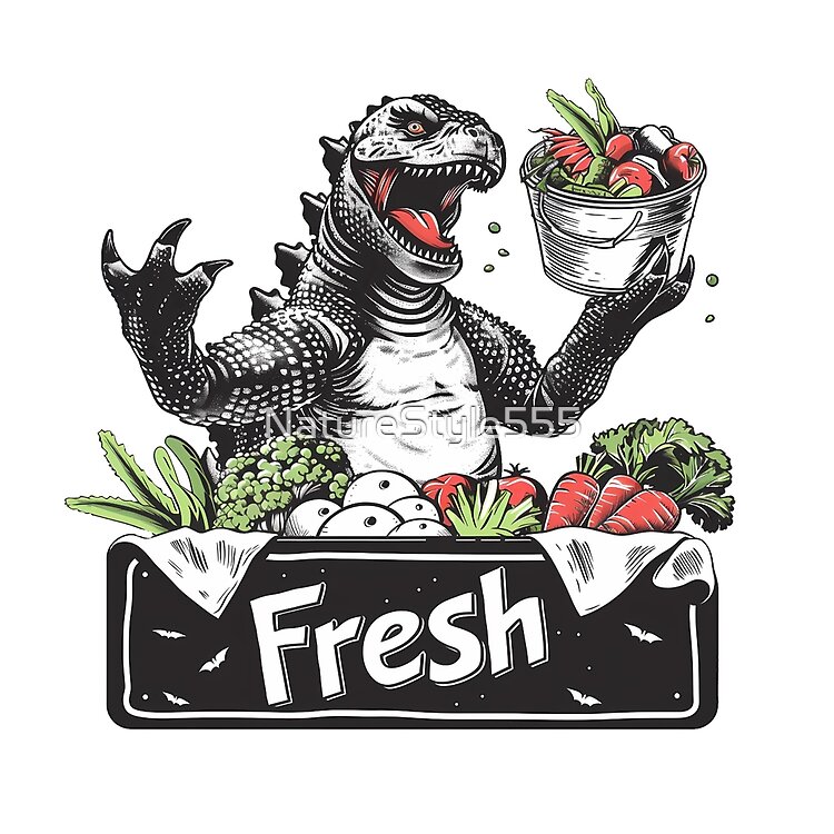 Farmzilla Funny Kaiju Farm Fresh Style Tote Bag - Image 2