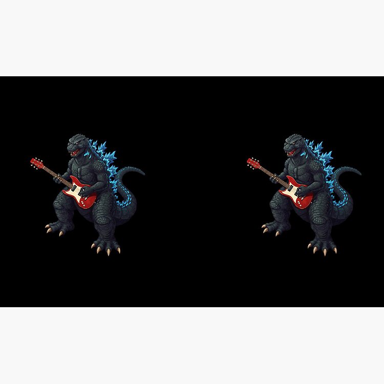 Godzilla Electric Guitar Vintage Rock Kaiju Mug - Image 3
