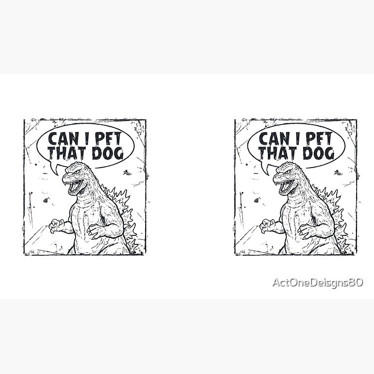 Godzilla Can I Pet That Dog Funny Kaiju Mug - Image 3