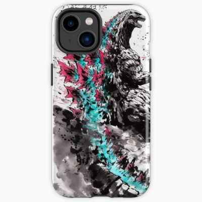 Godzilla Atomic Neon Sumi-e Ink Art Iphone Case