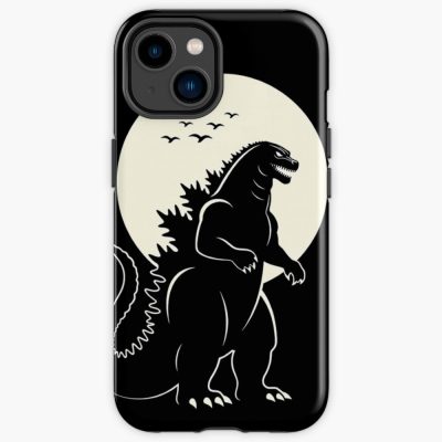 Godzilla Moon Silhouette Minimalist Japandi Iphone Case