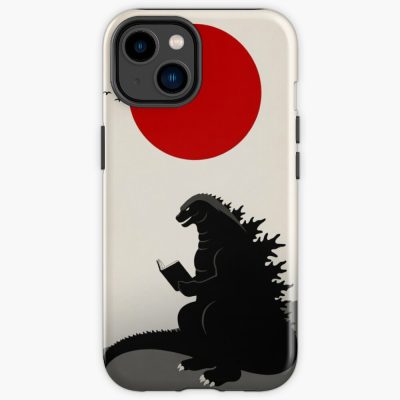 Godzilla Reading Book Japandi Minimalist Iphone Case