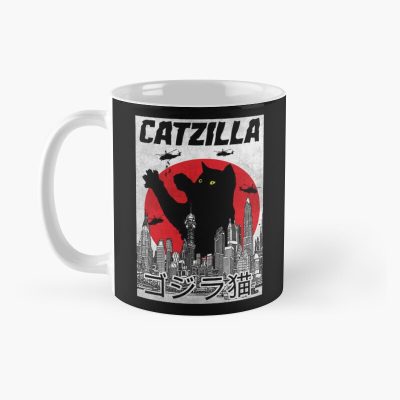 Alternative view of Catzilla Kaiju Cat Monster Cute Savage Mug
