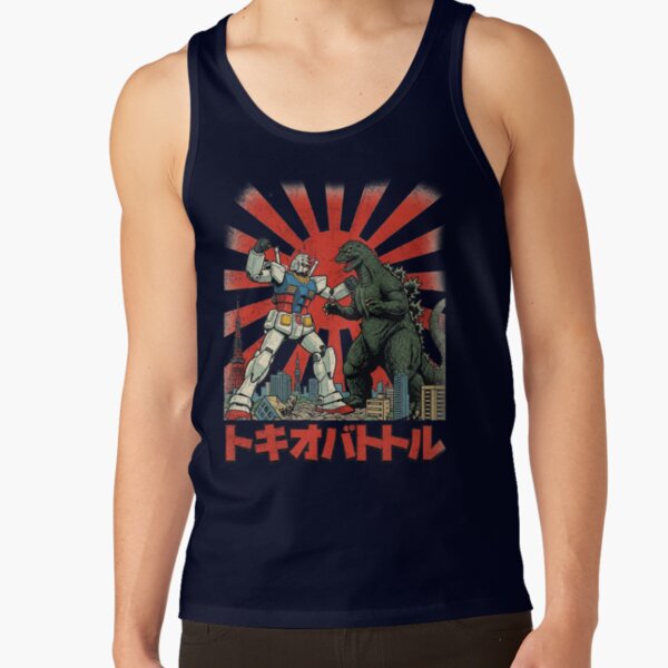 Gundam Vs Godzilla Epic Mecha Kaiju Battle Tank Top