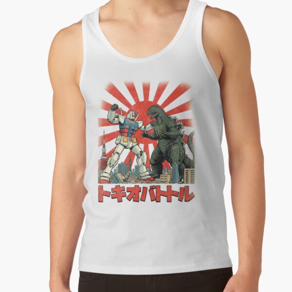 Gundam Vs Godzilla Epic Mecha Kaiju Battle Tank Top - Image 2