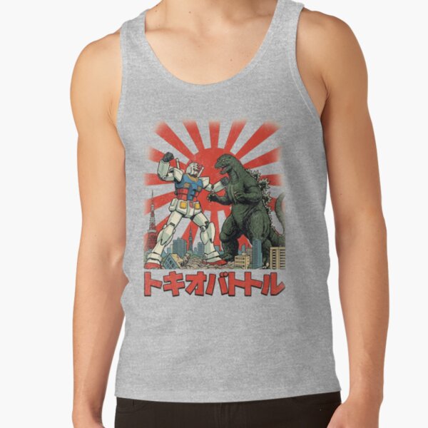 Gundam Vs Godzilla Epic Mecha Kaiju Battle Tank Top - Image 4