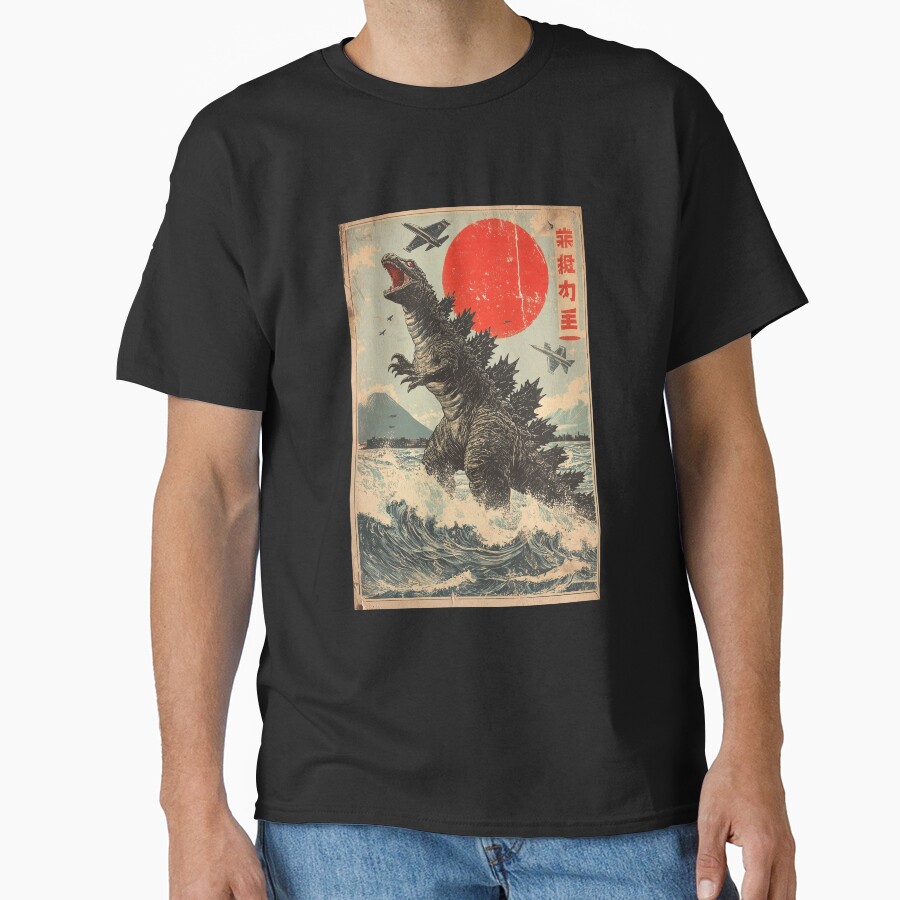 Godzilla Wrath Of The Mountain Kaiju Destruction T-shirt - Image 3