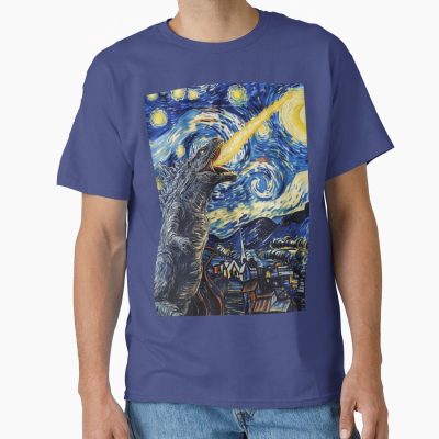 Godzilla Starry Night Van Gogh Parody Kaiju T-shirt