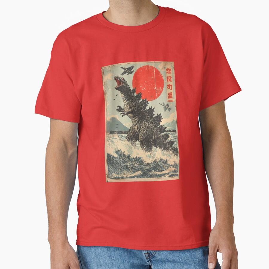 Godzilla Wrath Of The Mountain Kaiju Destruction T-shirt