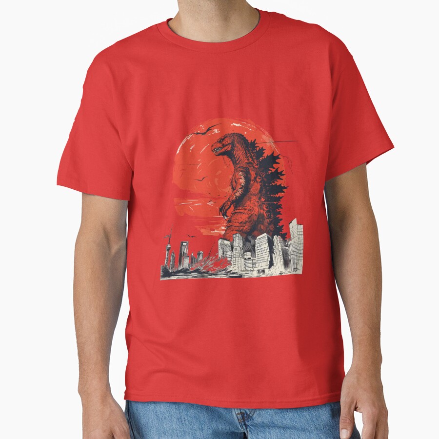 Godzilla Cityscape Urban Kaiju Monster T-shirt - Image 5