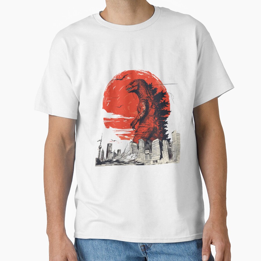 Godzilla Cityscape Urban Kaiju Monster T-shirt - Image 2