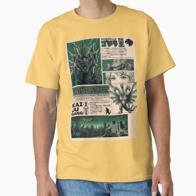 Godzilla King Of Monsters Retro Manga Kaiju T-shirt