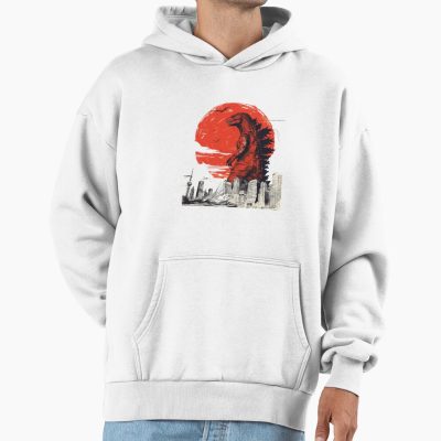 Alternative view of Godzilla Cityscape Urban Kaiju Monster Hoodie