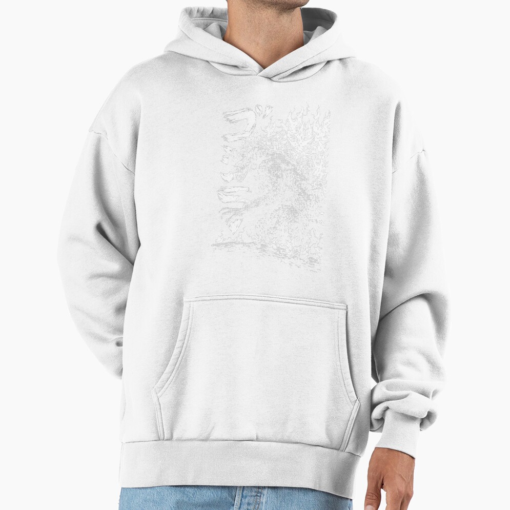 Gojira Millennium Godzilla Shin B&w Kaiju Hoodie