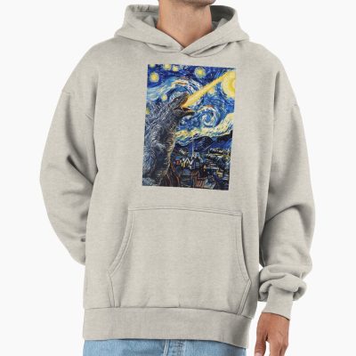 Godzilla Starry Night Van Gogh Parody Kaiju Hoodie