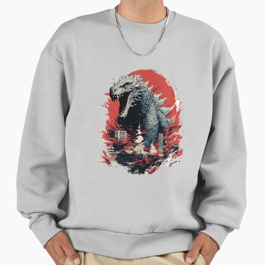 Godzilla City Attack Urban Destruction Kaiju Sweatshirt - Image 4