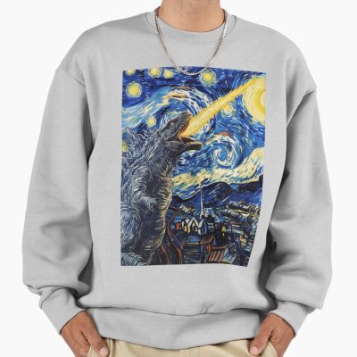 Godzilla Starry Night Van Gogh Parody Kaiju Sweatshirt