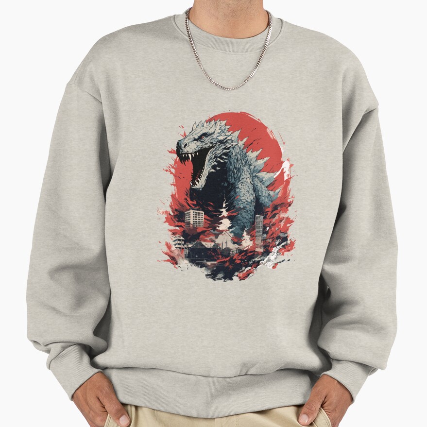 Godzilla City Attack Urban Destruction Kaiju Sweatshirt