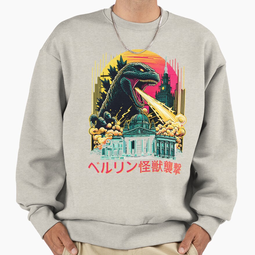 Godzilla Berlin Monster Attack Urban Kaiju Sweatshirt - Image 4