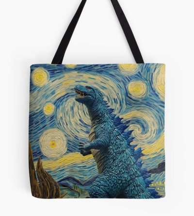 Godzilla Starry Night Artistic Kaiju Tote Bag
