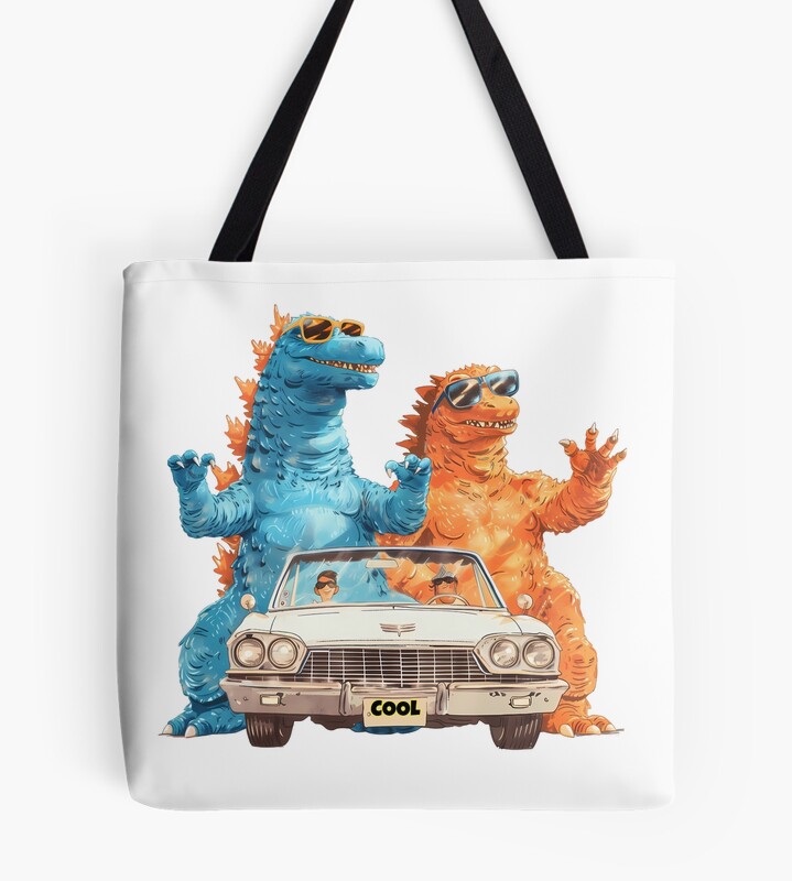 Roadtrip Monsters Adventure Kaiju Travel Tote Bag