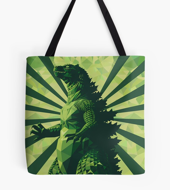 Greenzilla Eco Retro Kaiju Sustainable Tote Bag