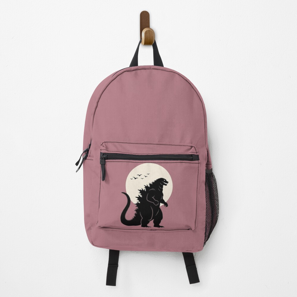 Godzilla Japandi Moon Minimalist Kaiju Aesthetic Backpack