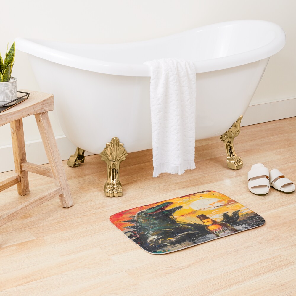 Monster Limoncello Funny Kaiju Summer Bath Mat - Image 2