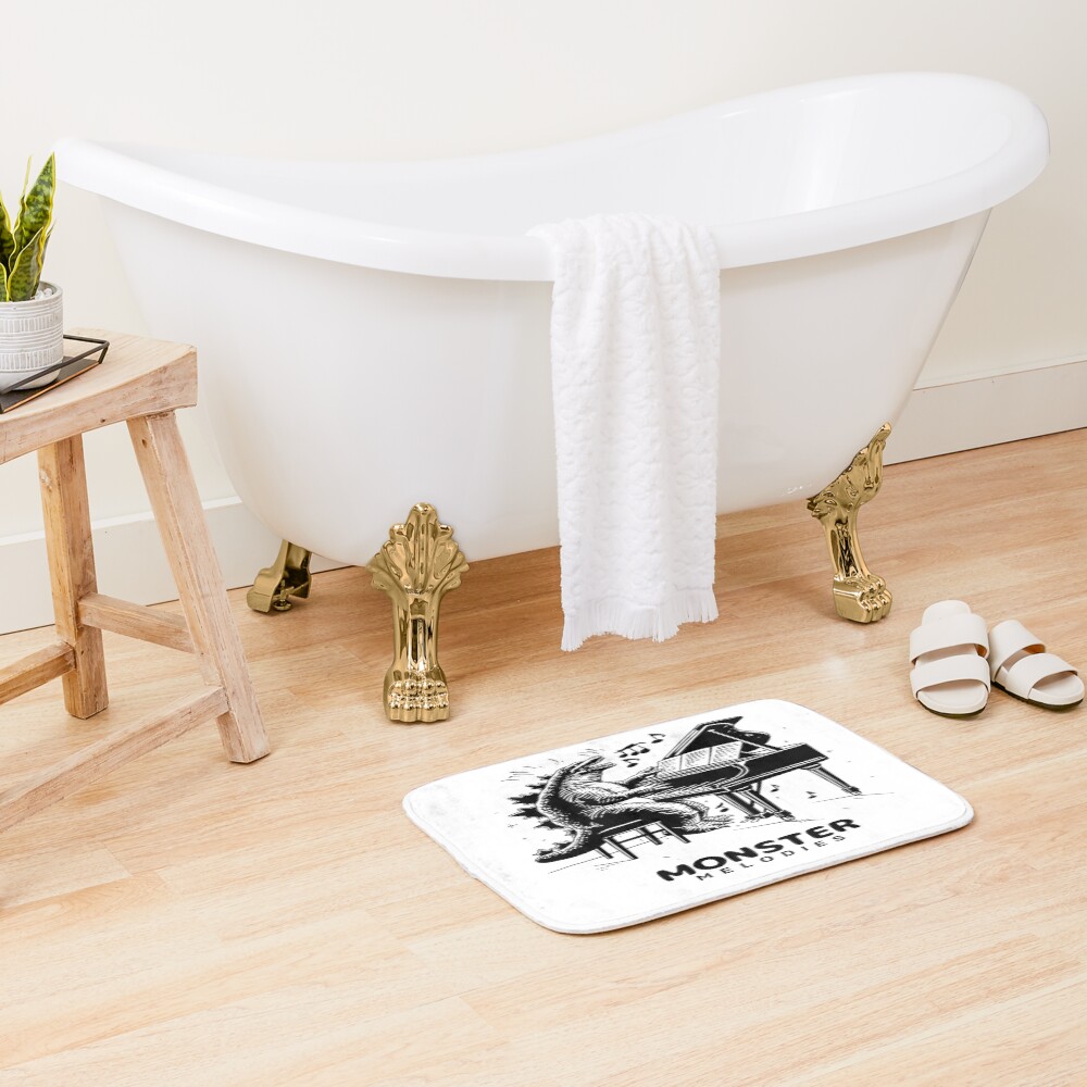Monster Melodies Cute Kaiju Music Theme Bath Mat - Image 2
