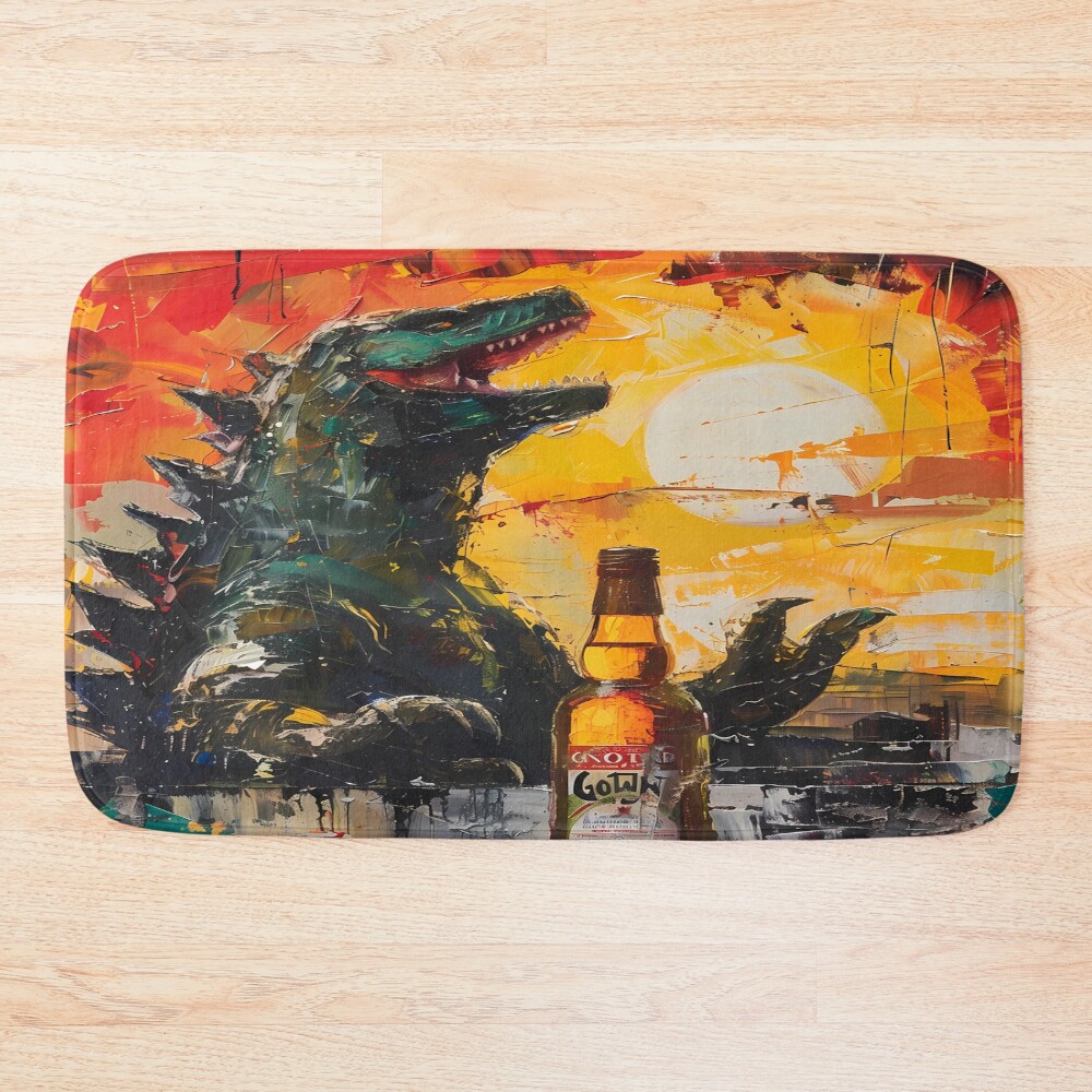 Monster Limoncello Funny Kaiju Summer Bath Mat