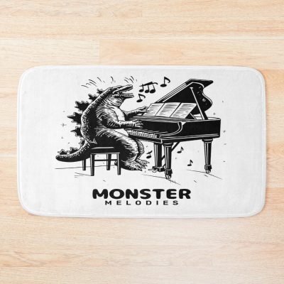 Monster Melodies Cute Kaiju Music Theme Bath Mat