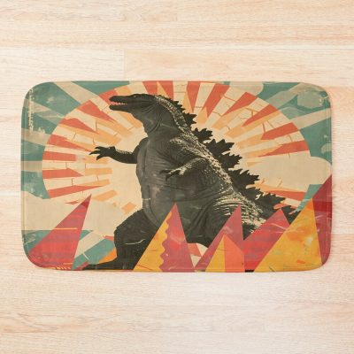 Retro Monster Pop Art Kaiju Style Bath Mat