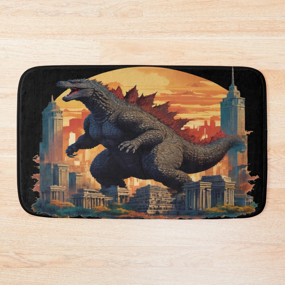 Godzilla City Rampage Urban Kaiju Bath Mat