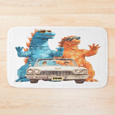 Roadtrip Monsters Adventure Kaiju Travel Bath Mat