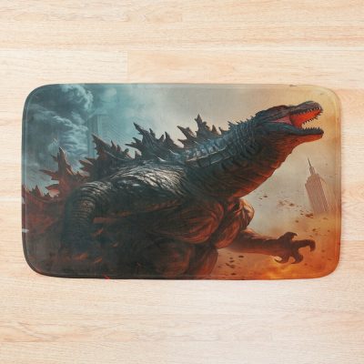 Godzilla King Painting Artistic Kaiju Titan Bath Mat