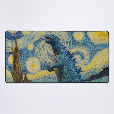 Godzilla Starry Night Artistic Kaiju Mouse Pad