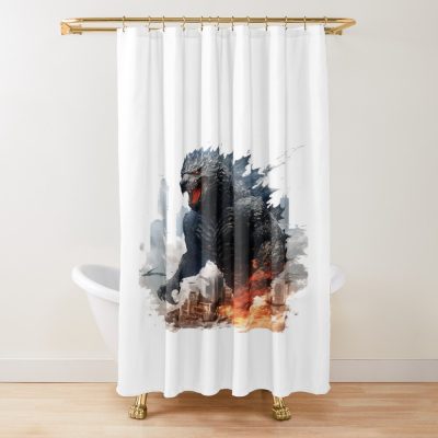 Godzilla Savage Beast Nuclear Titan Shower Curtain