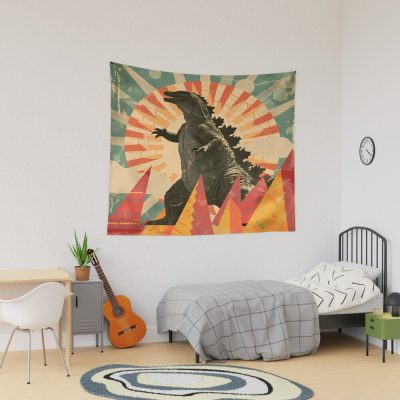 Retro Monster Pop Art Kaiju Style Tapestry