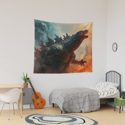 Godzilla King Painting Artistic Kaiju Titan Tapestry