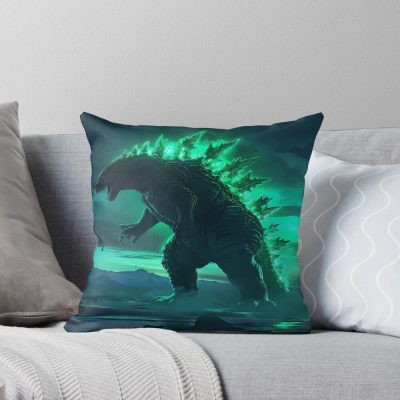 Cosmic Monster Kaiju Galaxy Theme Throw Pillow