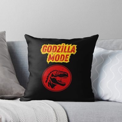 Godzilla Dino Power Mode Bold Kaiju Throw Pillow