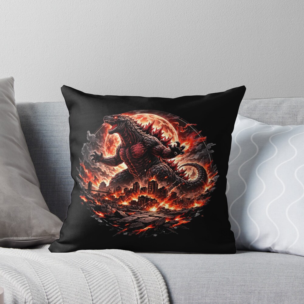 Godzilla Kaiju Ultimate Destruction Titan Throw Pillow